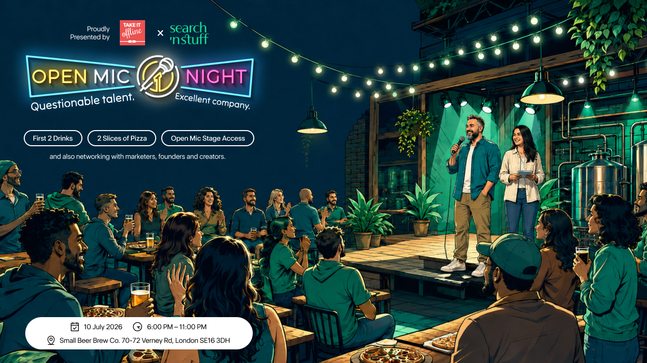 1280x720 Open Mic Night Presented by Take It Offline x Search 'n Stuff